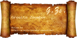 Grosits Zsombor névjegykártya